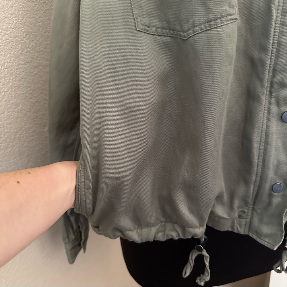 Rails Collins Jacket Linen Blend Sage Military Mo… - image 6